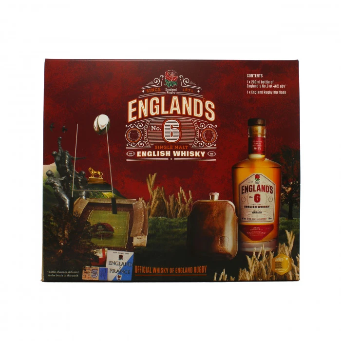 Gullivers England's No.6 Hip Flask Gift Pack - Image 3