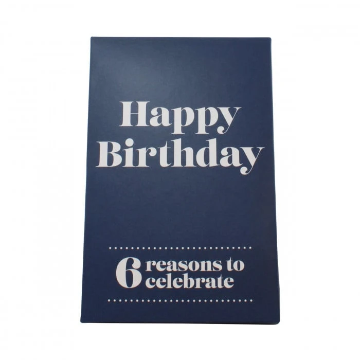 Happy Birthday (Dark Blue) 6 Reasons Whisky Gift Pack - Image 3