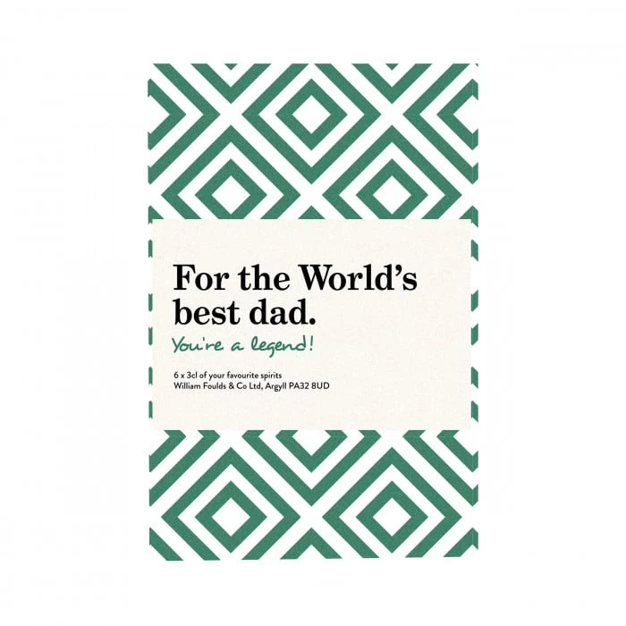 World's Best Dad You're A Legend Green 6x3cl Whisky Gift Pack - Image 3