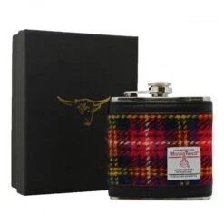 Harris Tweed Hip Flask (6oz) - Red