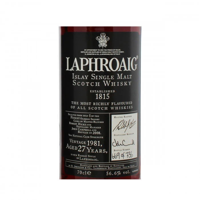 Laphroaig 1981 Sherry Cask 27 Year Old - Image 4