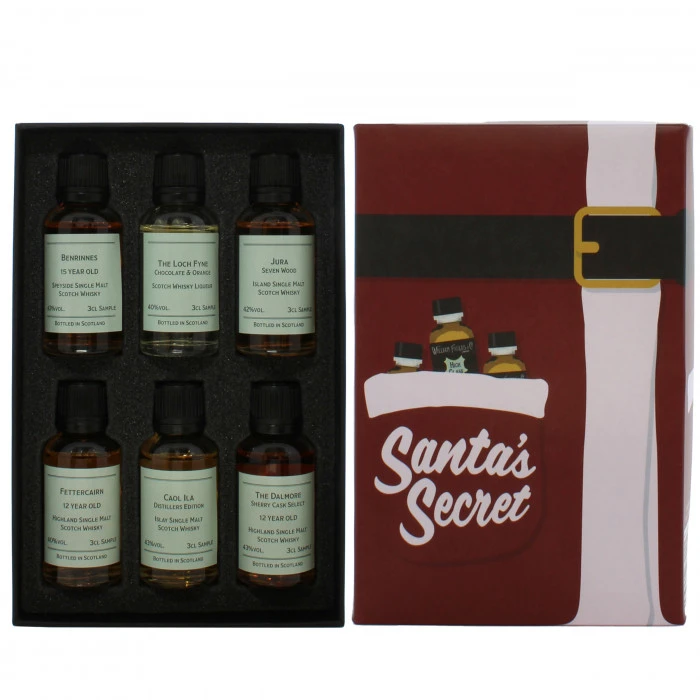 Santa's Secret Christmas Whisky Gift Set 6x3cl - Image 2